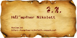 Hümpfner Nikolett névjegykártya