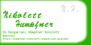 nikolett humpfner business card